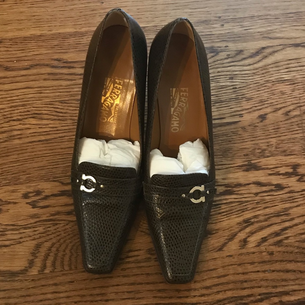 Salvatore Ferragamo Faux Alligator Pattern